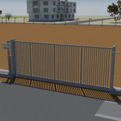 Porți auto culisante acces șantier